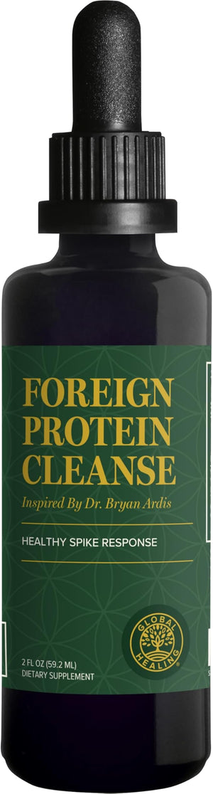 Global Healing Center - Foreign Protein Cleanse (Spike Protein Detox) - Support Formula with Wormwood - Helps Detox for Immune Support - 2 Fl Oz
