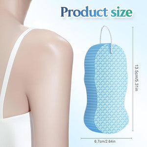 Magic Exfoliating Body Scrubber 2026 New 3D Super Soft Exfoliating Bath Sponge Skin Friendly and Reusable for Adults Women and Men for Body Removes Dead Skin (Blue)