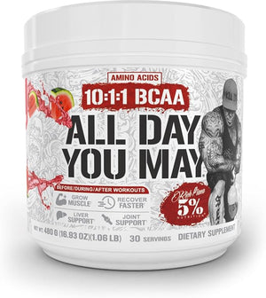5% Nutrition Rich Piana AllDayYouMay BCAA Powder | Premium Intra &amp Post Workout Amino Acids EAA Electrolytes | Hydration Endurance Recovery | Vegan &amp Keto | 16.9 oz 30 Srvgs (Watermelon)