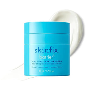Skinfix Triple Lipid-Peptide Cream - 1.7 oz - Rich Face Moisturizer with Hyaluronic Acid - Hydrates &amp Restores Dry Sensitive Skin - Non-Comedogenic Fragrance Free Vegan Cruelty Free