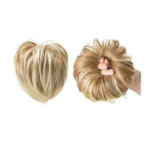 Hair Chignon Straight Hair Bun Hair Pieces Synthetic Messy Bun with Elastic Rubber Band Ponytail Extension Women Hair Accessories Hair Pieces For Women(Dirty blonde)