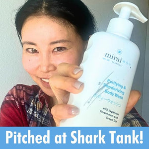 Mirai Clinical Body Wash for Strong Body Odor - Renewing Body Purifying &amp Deodorizing with Natural Persimmon &amp Green Tea Extracts - Nonenal Eliminator for Women &amp Men - 9.29 Fl oz