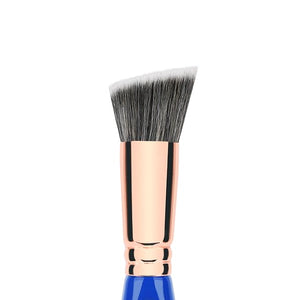 Bdellium Tools Professional Makeup Brush - Golden Triangle 956 Slanted Precision Kabuki - With All Vegan and Soft Synthetic Fibers For Perfect Complexion (Blue 1pc)