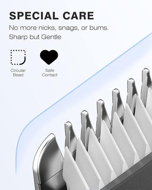 MANSPOT Electric Groin Hair Trimmer Hair Finishing Trimmers, Men's Shaving &amp; Grooming Sets Kit with 4 Guards and Replaceable Ceramic Blade Heads,Waterproof Wet/Dry Trimmer,90 Minutes Shaving Tools