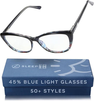 100% Blue Light Blocking Glasses - Women + Men - Better Sleep - Anti Eye Strain Protection - Computer Screens Gaming