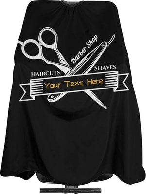 Custom Cool Barbershop Haircuts Shaves Barber Cape Personalized With Your Own Text Name Salon Haircut Apron Customized Unisex Hair Cutting Hairdressing Cape for Men