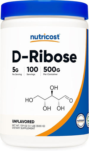 Nutricost D-Ribose Powder 500 Grams - 5000mg Per Serving Non-GMO (500 Grams)