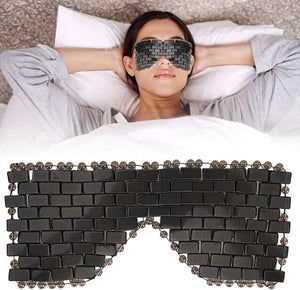 Jade Eye Mask Jade Stones Anti-Aging Cooling Jade Eye Mask Sleeping Masks Eye Treatment Massager Eye Covers For Jade Mask For Sleeping Masks Relief Eye Fatigue(Obsidian)