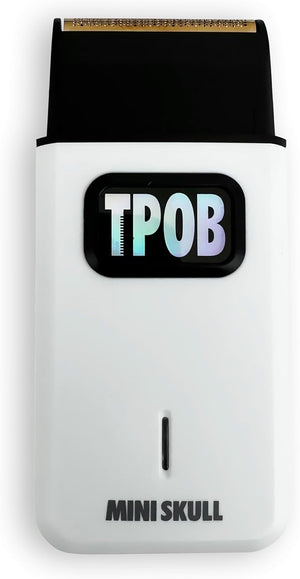 TPOB Mini Skull Single Shaver Compact Design That can fit in Your Pocket with a Turbo Charged Motor Perfect for Both Professional and at-Home use (White)