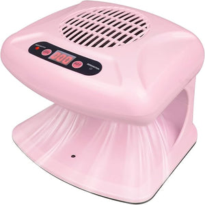 Air Nail Dryer with Automatic Sensor 300W Timing Air Nail Fan Blow Dryer for Both Hands and Feet Warm &amp Cool Wind Blower Dryer for Regular Nail Polish Home and Salon Use No Harmful (Pink)