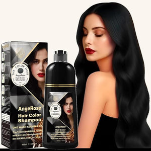 Hair Dye Shampoo 3 in 1 Instant Herb Ingrident Hair Dye to Cover Gray Hair Long-lasting &amp Natual Natural Black 400 ML