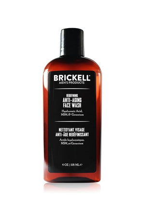 Brickell Men's Redefining Anti-Aging Face Wash For Men Natural and Organic Foaming Gel Face Wash Firms &amp Plumps Skin to Reduce Signs of Aging (Scented 4 oz)