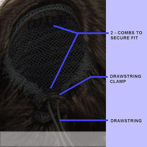 Alicia Beauty Foxy Silver Collections Synthetic Curly Style Medium Hair Piece Instant accessories Domes and Drawstrings - DS016 (280)