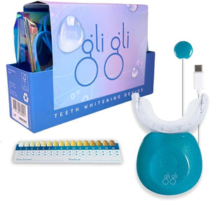 Teeth Whitening Light (Comes Without gels) with 16 LED Lights with case &amp Shade Guide Wireless 30 Minutes auto Countdown Mouth Tray Teeth Whitening Accelerator Light Device USB-C Charging