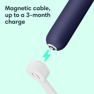 Quip Rechargeable Sonic Toothbrush for Adults - Timed Electric Toothbrush with Cover - Replaceable Brush Head Soft Bristles Plastic Handle - Travel Toothbrush - Midnight