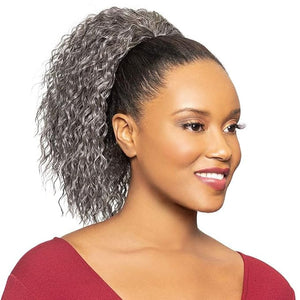 Alicia Beauty Foxy Silver Collections Synthetic Curly Style Medium Hair Piece Instant accessories Domes and Drawstrings - DS016 (280)