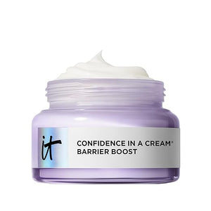IT Cosmetics Confidence in a Cream Barrier Boost - Skin Barrier Repair Daily Face Moisturizer - Clinically Smoother Softer Skin After 1 Use - Fragrance-Free 100HR Hydration with Ceramide