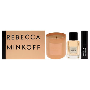 Rebecca Minkoff Gift Set - Perfumes for Women and Scented Candle - Women's Perfume with Notes of Cardamom Coriander Bergamot and Tobacco - 3 pc