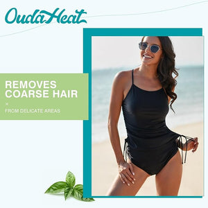 Wax Beads, 2.4lb Wax Beans for Hair Removal Sensitive Skin, Brazilian Coarse Waxing for Face, Bikini, Eyebrow, Back, Chest, Legs, Armpit, Waxing Beads for Women Men, 5 Silicone Stick, Sea Salt