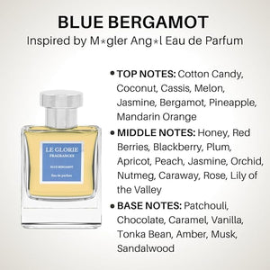 Inspired by M.gle.r's A.ng.l Thierry EDP, Blue Bergamot Eau de Parfum, Long Lasting 12-14 Hours Perfume Spray for Women, All Skin Types, Cruelty Free - 1.7 oz 50ml