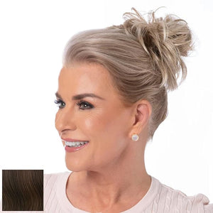 Toni Brattin Twist Classic - Hair Piece Accessory - Instant Volume &amp Styling for Women - Wrap Around Short or Long Ponytail - Quick and Easy to Use Wrap Up Bun - Heat-Friendly Fiber (Medium Brown)