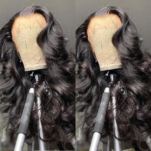 Luminary 32 Inch 13x6 Lace Front Wigs Human Hair Pre Plucked Body Wave Lace Front Wigs Human Hair 180% Density Body Wave HD Transparent Frontal Wigs Human Hair Lace Front Wigs for Women