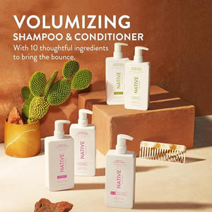 Native Desert Grass &amp Sandalwood Shampoo and Conditioner Contain Naturally Derived Ingredients | All Hair Types Color &amp Treated Fine to Dry Damaged Sulfate &amp Dye Free - 2-Pack