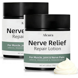 Alcura Nerve Cream, Alcura Neuropathy Lotion with Arnica, Daily Nourishment for Health, Suitable for Knee, Lumbar, Neck, Hand and Foot -3.5OZ (Alcura Organics Cream - 2Pcs)