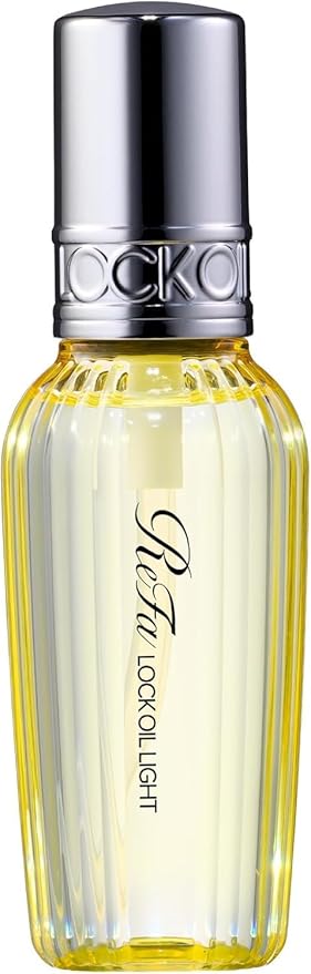 Re-Fa Lock Oil Light | Japanese Hair Styling Oil for Heat Protection Shine &amp Lightweight Hold | Anti-Frizz Curl Enhancer Straightener Prep | Botanical Hair Serum 100ml