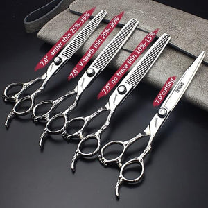 6.5/7 inch Professional Hairdressing Barber Salon Scissors 19cm Cutting Scissors (7-inch 4pc)