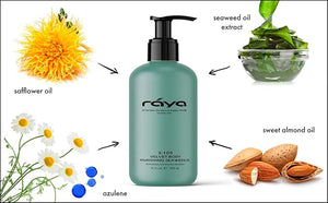 RAYA Velvet Body Nourishing Seaweed Oil 16 oz (S-105) | Hydrating and Nourishing Body Treatment | Made with Natural French Seaweed Oil Vitamins and Minerals
