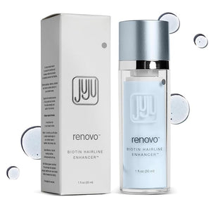 Renovo Biotin Hair Serum Women 1 Fl Oz Fragrance-Free Scalp Nourishing Hairline Enhancer Hair Thickening Serum for Women Gentle Formula Biotin Topical Scalp Serums for All Type of Thinning Hairlines