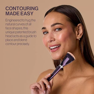 Anisa Beauty Crescent Contour Brush ? Precision Contouring with Curved, Soft Synthetic Fibers for Flawless Application of Creams, Powders, and Bronzers