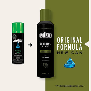 Edge Shaving Gel for Men, Soothing Aloe with Twice The Aloe, (6 Pack) - Shave Gel For Men That Moisturizes, Protects and Soothes To Help Reduce Skin Irritation