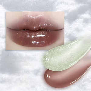 HYNTOOR Metallic Lip Gloss, Mirror Finish, Black and Silver Gray, Long-Lasting Gothic Makeup, Reflective Fragment Pioneer Collection (095+082, 2.2g)