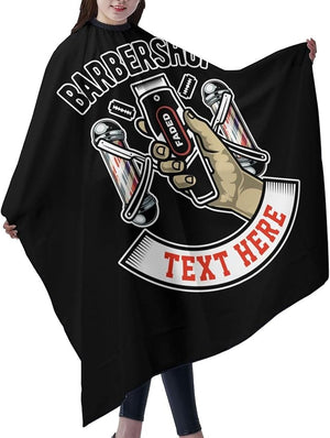 Custom Barber Get Faded Shaves Barber Cape Personalized Haircut Cape with Your Text Name Logo Salon Haircut Apron Customized Unisex Hair Cutting Cape Barber Hairdressing Cape for Men Women