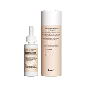 hims Thick Fix Hair Thickening Shampoo &amp 5% Minoxidil Treatment Serum Set - Hair Loss Treatment for Men - Moisturizing Color Safe Shampoo &amp Serum - 2 Count