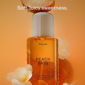 PHLUR Peach Skin Body Mist - Hair &amp Body Fragrance Mist - Peach Plum Bergamot Milky Sandalwood &amp White Freesia Body Spray (8 fl oz)