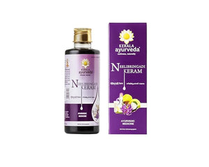 Neeli-bringadi Keram Herbal Scalp Oil | Ancient Ayurvedic Remedy for Hair Fall Dandruff &amp Growth | Rejuvenates Follicles &amp Restores Shine | Root-Deep Nourishment Oil | 200 ml