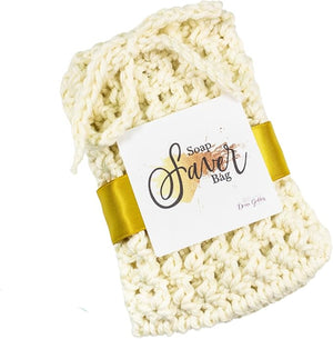 Ivory 3 Pack Set - Bar Soap Saver Bag - Handmade Cotton Soap Sack - Bathing Accessories - Handmade Bath Products