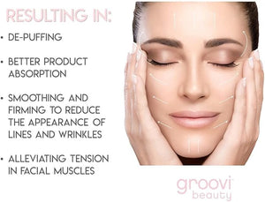 Face Roller Massaging Stones Uplift Skin, Promote Lymphatic draining, Reduces fine Lines &amp; Wrinkles, de-Puffs The Skin &amp; Reduces Facial Muscle Tension | No Batteries