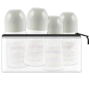 Avon Odyssey Deodorant - 4 Pack of Odyssey Anti-Perspirant Deodorant 2.6 Oz, Bundle with Travel Case | Travel Size Deodorant for Women