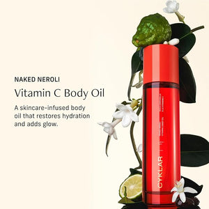 CYKLAR Vitamin C Body Oil for Women and Men. Moisturizing Naked Neroli Scented Body Serum for Glowing Skin. Nourishing Hydrating After-Shower and Bath Skin Care Moisturizer 4.2 Fl Oz
