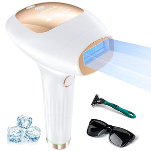 Hair Removal with Cooling Painless IPL Hair Removal Device for Women and Men at-home Hair Remover for Armpits Legs Face and Bikini Line