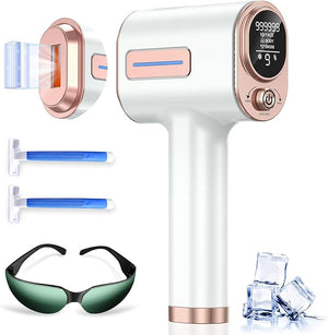Laser Hair Removal 999900+ Flashes IPL Hair Removal Device for Women and Men Ice-Cooling Painless Laser Hair Removal At-Home Hair Remover for Armpits Back Facial Legs Arms Bikini Line