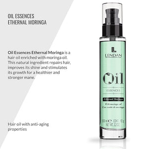 LENDAN - Hair Oil with Moringa Oil - Oil Essences Ethernal Moringa - 100 ml - Hair Serum - Hair Rejuvenator - Hydrates Nourishes and Strengthens Hair