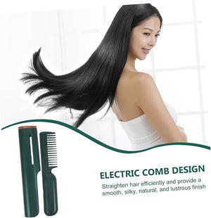 Hair Brush Straightener Electric Heat Comb Portable Straightener for Hair Ceramic Flat for Women Men