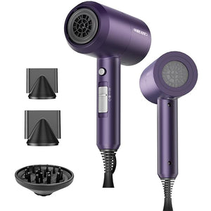 SHRATE Lightweight Ionic Hair Dryer with Diffuser - Powerful 1800W Blow Dryer for Fast Drying - Professional Low Noise Mini Hair Dryer for Travel Gifts Hair Styling