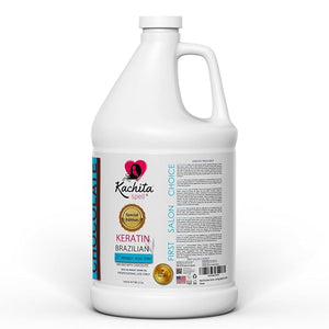 Kachita Spell New Brazilian Keratin Hair Treatment Chocolate LONG Lasting Keratin Treatment with Argan Oil Straightening Smoothing Professional Results All Hair Types Made in USA 128 floz - 1 Gal