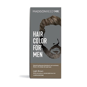 Madison Reed Mr. Hair Color for Men Light Brown Demi-Permanent Hair Dye Reduces Grays in 15 Minutes For Hair &amp Beard Nourishing &amp Strengthening Keratin &amp Argan Oil 2 Applications